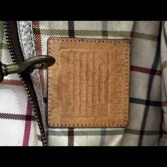 Vintage Metallic Silver Coach Tote Bag 12496 - Picture 6 of 6